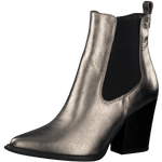 TAMARIS WOMENS 25068-41 PLATINUM Leather Heeled Western Ankle Boot