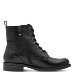 TAMARIS WOMENS 25273-45 001 Black Leather Zip Detail Ankle Boot