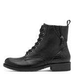 TAMARIS WOMENS 25273-45 001 Black Leather Zip Detail Ankle Boot