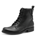 TAMARIS WOMENS 25273-45 001 Black Leather Zip Detail Ankle Boot