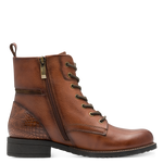 TAMARIS WOMENS 25273-45 305 Cognac Leather Zip Detail Ankle Boot