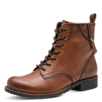 TAMARIS WOMENS 25273-45 305 Cognac Leather Zip Detail Ankle Boot