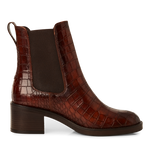 TAMARIS WOMENS 25307-45 395 Cognac Croco Leather Chelsea Style Boot