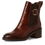 TAMARIS WOMENS 25307-45 395 Cognac Croco Leather Chelsea Style Boot