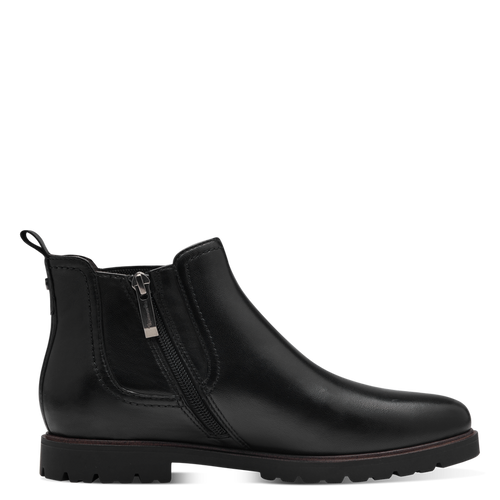 TAMARIS WOMENS 25348-43 003 Black Leather Chelsea Style Ankle Boots