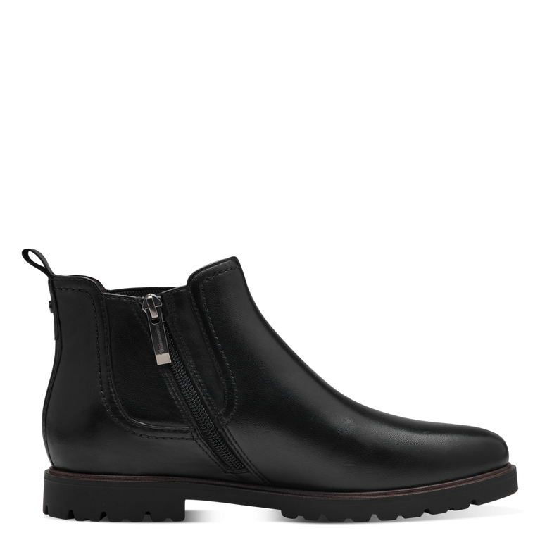 TAMARIS WOMENS 25348-43 003 Black Leather Chelsea Style Ankle Boots