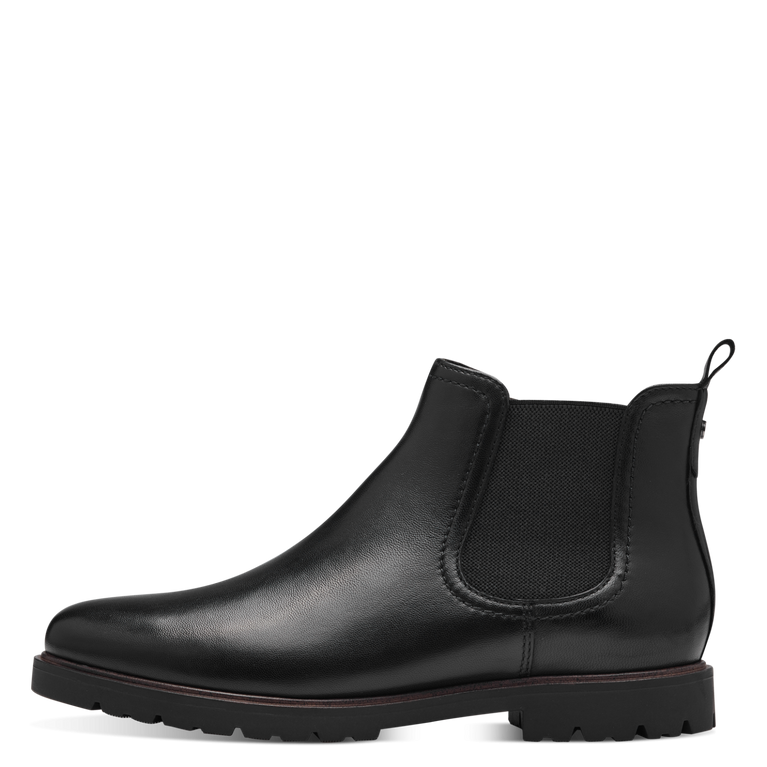 TAMARIS WOMENS 25348-43 003 Black Leather Chelsea Style Ankle Boots