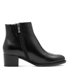 TAMARIS WOMENS 25366-45 001  Black Leather Comb Heeled Ankle Boot