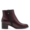 TAMARIS WOMENS 25366-45 537 Merlot Leather Comb Heeled Ankle boot