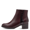 TAMARIS WOMENS 25366-45 537 Merlot Leather Comb Heeled Ankle boot