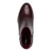 TAMARIS WOMENS 25366-45 537 Merlot Leather Comb Heeled Ankle boot