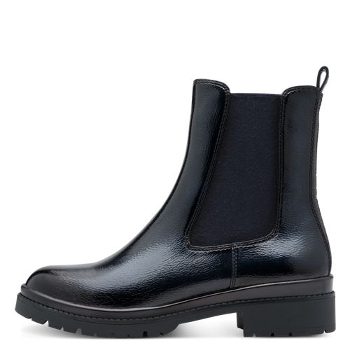 TAMARIS WOMENS 25428-43 826 Navy Patent Chelsea Boot