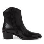 TAMARIS WOMENS 25702-41 003 BLACK Leather Western Styled ankle Boots