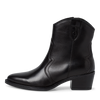 TAMARIS WOMENS 25702-41 003 BLACK Leather Western Styled ankle Boots