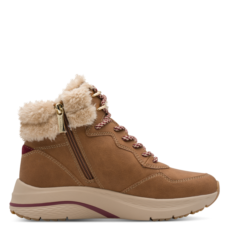 TAMARIS WOMENS 26278-45 305 Cognac Waterproof/Warmlined Ankle Boot