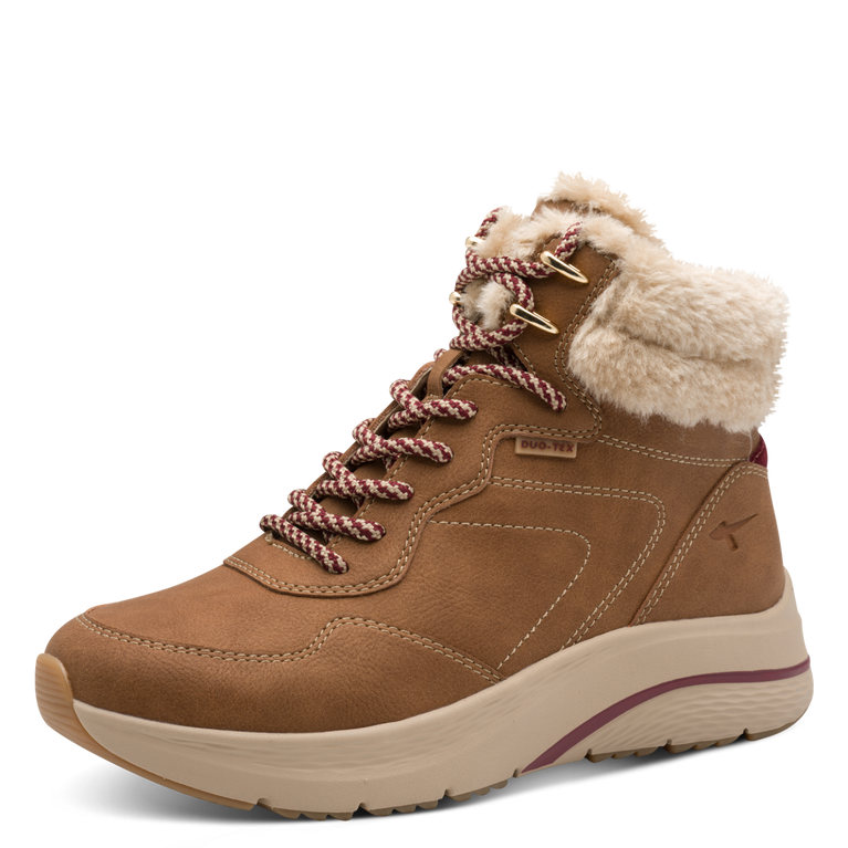 TAMARIS WOMENS 26278-45 305 Cognac Waterproof/Warmlined Ankle Boot