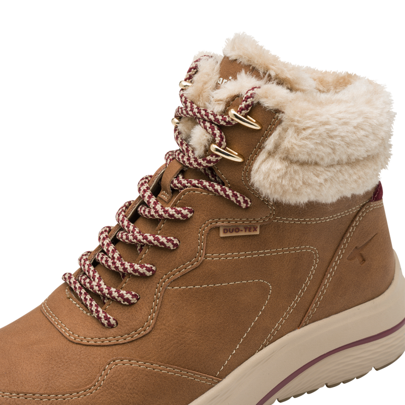 TAMARIS WOMENS 26278-45 305 Cognac Waterproof/Warmlined Ankle Boot