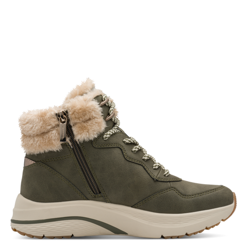 TAMARIS WOMENS 26278-45 722 Olive Waterproof/Warmlined Ankle Boot