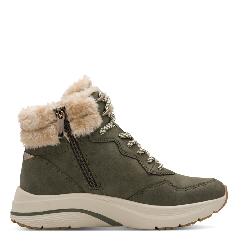 TAMARIS WOMENS 26278-45 722 Olive Waterproof/Warmlined Ankle Boot