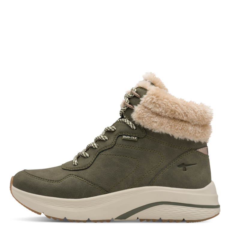 TAMARIS WOMENS 26278-45 722 Olive Waterproof/Warmlined Ankle Boot
