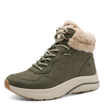 TAMARIS WOMENS 26278-45 722 Olive Waterproof/Warmlined Ankle Boot