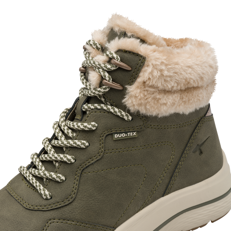 TAMARIS WOMENS 26278-45 722 Olive Waterproof/Warmlined Ankle Boot