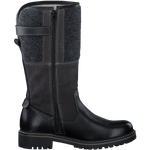 TAMARIS WOMENS 26432-41 Black Leather/Textile Combination DuoTEX Long Boot