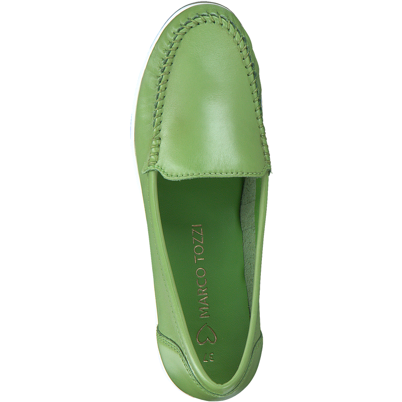 MARCO TOZZI WOMENS 24600 APPLE GREEN Leather Moccasin