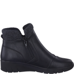 JANA WOMENS 26461 ELOO Womens Black Twin-Zip Ankle Boot Wide Fit