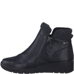 JANA WOMENS 26461 ELOO Womens Black Twin-Zip Ankle Boot Wide Fit