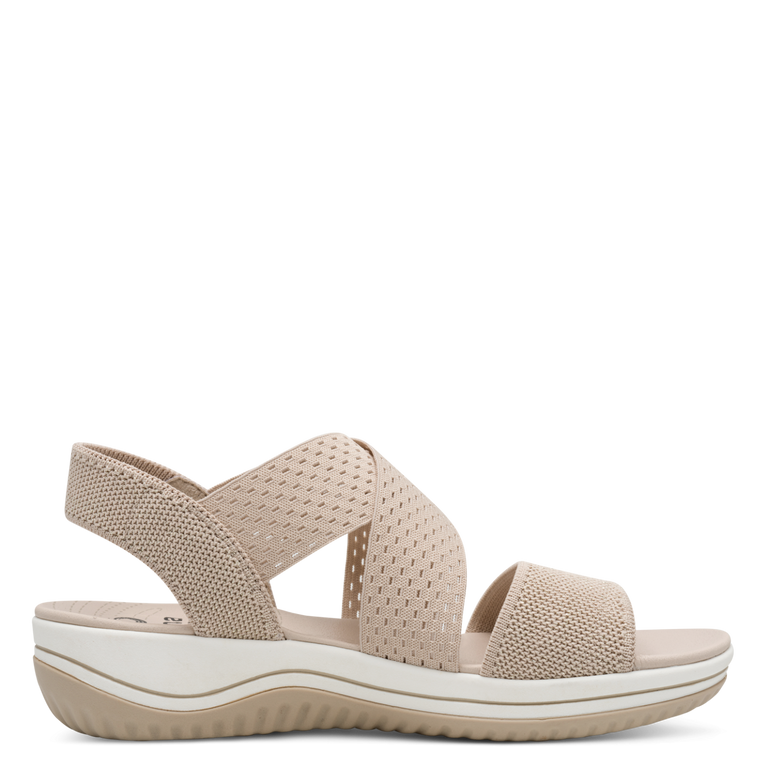JANA WOMENS 28768-42 499 UNNO Wide Fit Beige/Gold Strappy Sandal