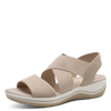 JANA WOMENS 28768-42 499 UNNO Wide Fit Beige/Gold Strappy Sandal