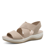 JANA WOMENS 28768-42 499 UNNO Wide Fit Beige/Gold Strappy Sandal