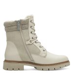 TAMARIS WOMENS 86404-43 411 Ivory Leather Warm Lined TEX Ankle Boot