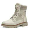 TAMARIS WOMENS 86404-43 411 Ivory Leather Warm Lined TEX Ankle Boot