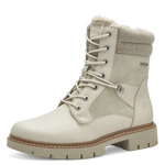 TAMARIS WOMENS 86404-43 411 Ivory Leather Warm Lined TEX Ankle Boot