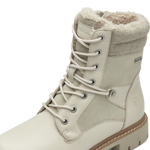 TAMARIS WOMENS 86404-43 411 Ivory Leather Warm Lined TEX Ankle Boot