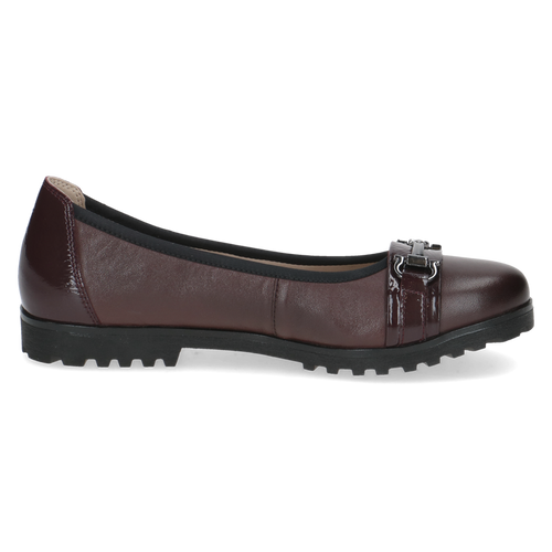 CAPRICE WOMENS 22153-45 551 VIVIAN Bordeaux Comb Leather Ballet Style Shoes