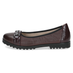CAPRICE WOMENS 22153-45 551 VIVIAN Bordeaux Comb Leather Ballet Style Shoes