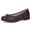 CAPRICE WOMENS 22153-45 551 VIVIAN Bordeaux Comb Leather Ballet Style Shoes