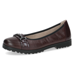 CAPRICE WOMENS 22153-45 551 VIVIAN Bordeaux Comb Leather Ballet Style Shoes