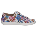 CAPRICE WOMENS 23727 MANOU White Floral Flowers Leather Sneaker