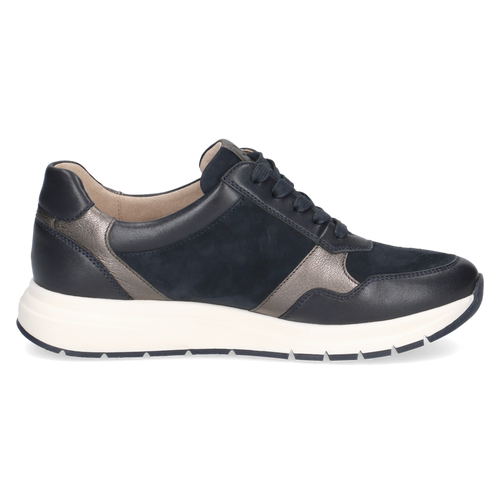 CAPRICE WOMENS 23752-45 880 KAIA Navy Leather Combination Trainer