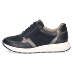 CAPRICE WOMENS 23752-45 880 KAIA Navy Leather Combination Trainer