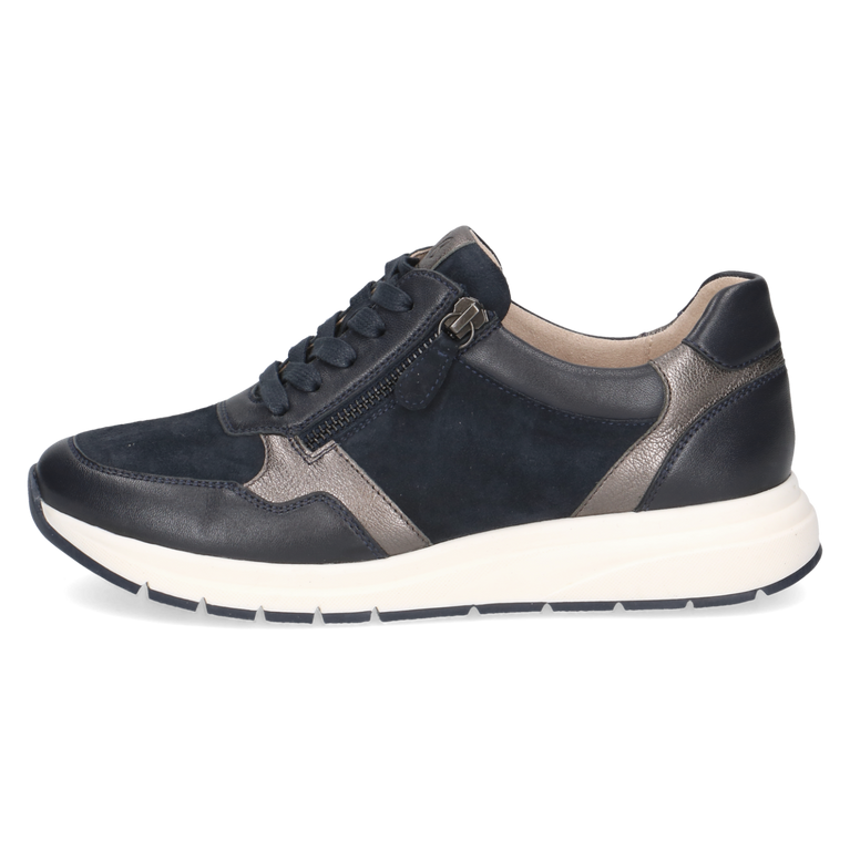 CAPRICE WOMENS 23752-45 880 KAIA Navy Leather Combination Trainer
