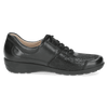 CAPRICE WOMENS 23766-43 019 VERA Black Leather Lace-Up Shoe
