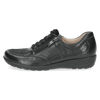 CAPRICE WOMENS 23766-43 019 VERA Black Leather Lace-Up Shoe