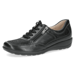 CAPRICE WOMENS 23766-43 019 VERA Black Leather Lace-Up Shoe