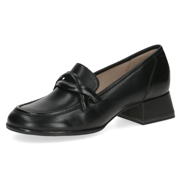 CAPRICE WOMENS 24302-43 022 DOLCE Black Leather Slip-On Shoe