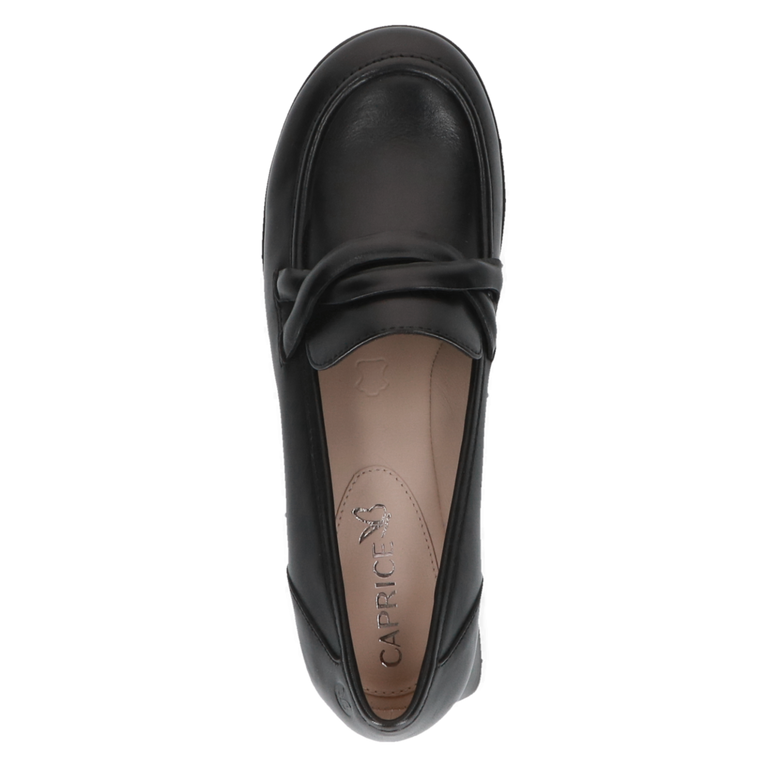 CAPRICE WOMENS 24302-43 022 DOLCE Black Leather Slip-On Shoe